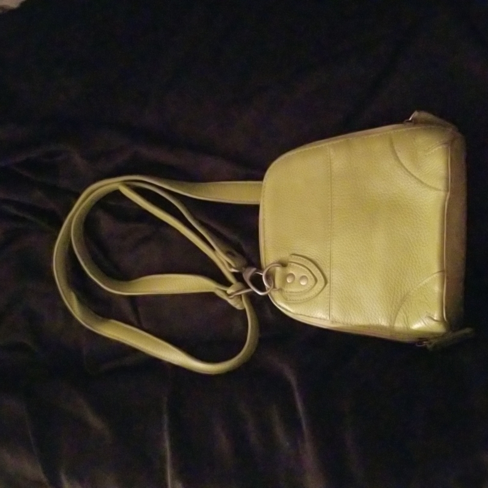 BoBo bag green leather cross body purse